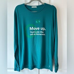 Marine Layer Men’s Long Sleeve Graphic Numerator Tee Teal (Size S)